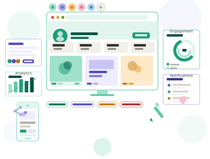 social media page illustration